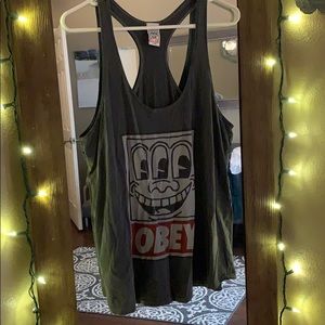 Obey Racerback Gray tank top